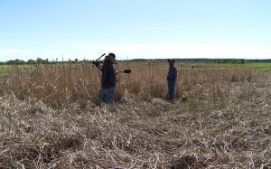 Researcher Stephane McLachlan interviews Archie Antoine of Fort Chipewyan about the changing Peace-Athabasca Deltae ecosystem as part of an ongoing community-based monitoring program.