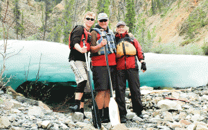 From left, Taylor Pace, Al Pace and Lin Ward spend every summer leading canoe tours for Canoe North Adventures.