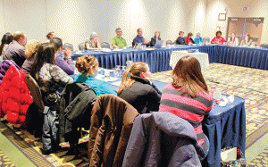 Representatives from homeless shelters across the NWT gather in Yellowknife to learn about a new software system as well as share ideas and best practices.