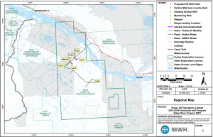 Husky fracking map