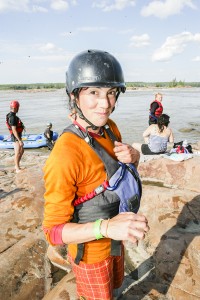 Gen Côté picked up an Innovation Award on behalf of the Fort Smith Paddling Club for its annual Slave River Paddlefest.