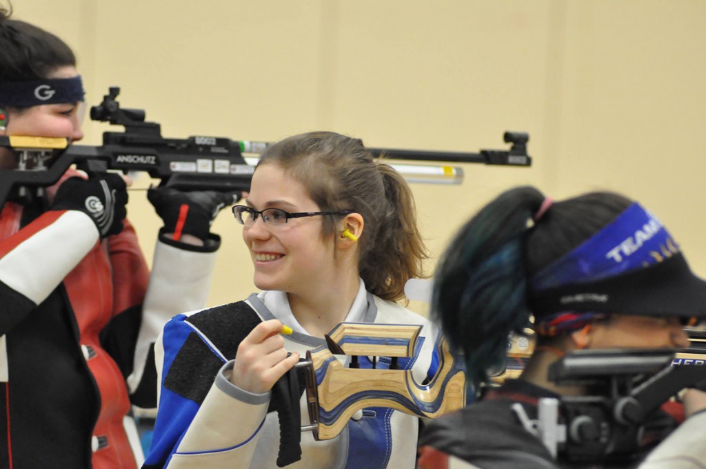 Team NWT target shooter Elizabeth McCullum finishes 16th in the women’s air rifle competition.