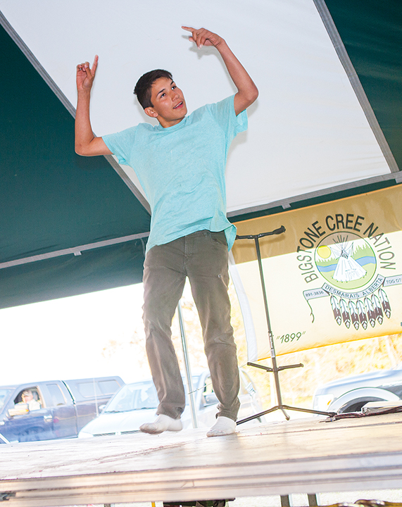 Brandon Waquin wins first place in the under 15 jigging competition.