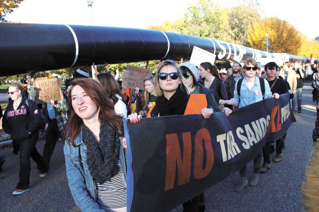 Opponents of the oil sands gathered in Washington in 2011 to rally against Keystone XL.