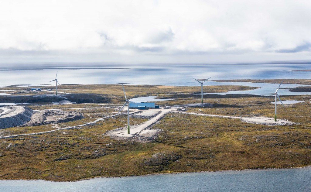In 2015, the mine’s four wind turbines offered 2.5 million litres of diesel and 14,404 tonnes of carbon.