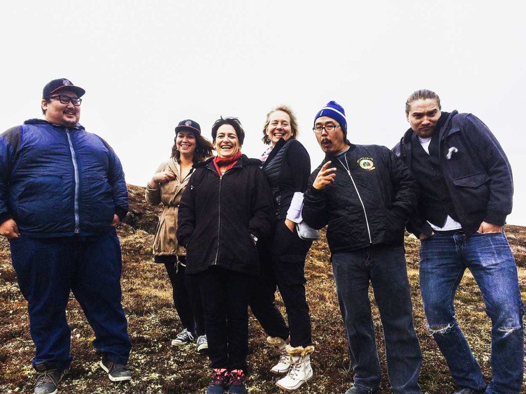 Team Qanurli?: Joshua Qaumariaq, Stacey Aglok MacDonald, Kathy Avrich-Johnson, Janice Dawe, Vinnie Karetak and Thomas Anguti Johnston.